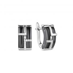 Серьги<br> 0220911745AB, керамика, куб.цирконий