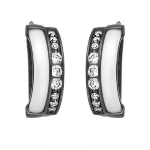 Серьги<br> 0220911771A-B, керамика, куб.цирконий