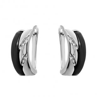 Серьги<br> 0220911772AB, керамика, куб.цирконий