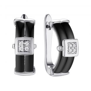 Серьги<br> 0220911773AB, керамика, куб.цирконий