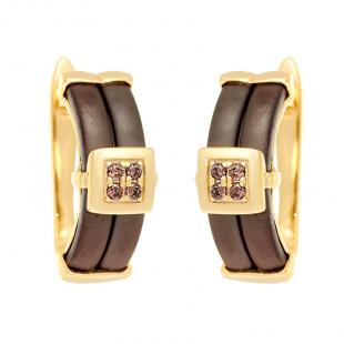 Серьги<br> 0220911773GP-P-M, керамика матовая, куб.цирконий