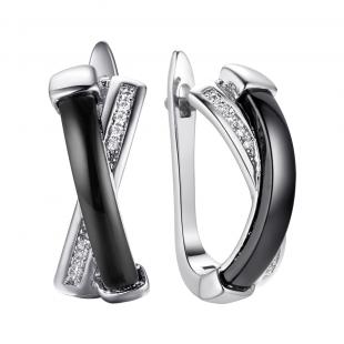 Серьги<br> 0220911779AB, керамика, куб.цирконий