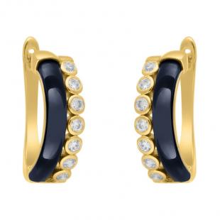 Серьги<br> 0220911937GP-C, керамика, куб.цирконий