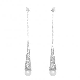 Серьги<br> 0220912050A, жемчуг и., куб.цирконий