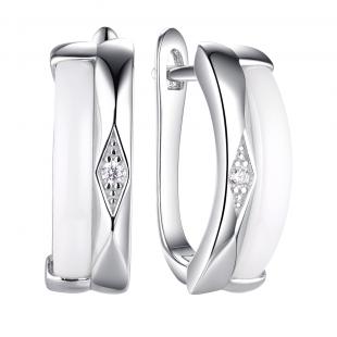 Серьги<br> 0220912148A, керамика, куб.цирконий