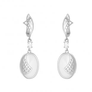 Серьги<br> 0220912220A, керамика, куб.цирконий