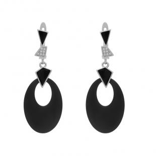 Серьги<br> 0220912227AB, керамика, куб.цирконий, эмаль