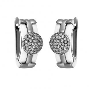 Серьги<br> 0220912264A-B, керамика, куб.цирконий