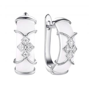Серьги<br> 0220912359A, керамика, куб.цирконий