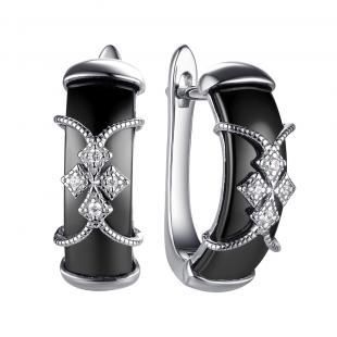 Серьги<br> 0220912359AB, керамика, куб.цирконий