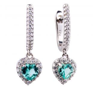 Серьги<br> 0220912420N, апатит, куб. цирконий