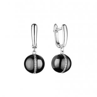 Серьги<br> 0220912563AB, керамика, куб.цирконий
