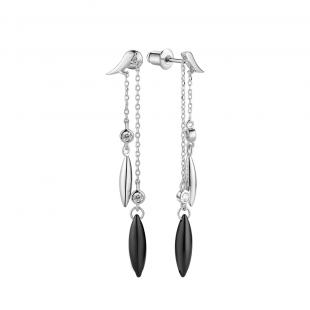 Серьги<br> 0220912934AB, керамика, куб.цирконий