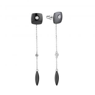 Серьги<br> 0220912952AB, керамика, куб.цирконий