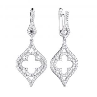 Серьги<br> 0220913046A, куб.цирконий
