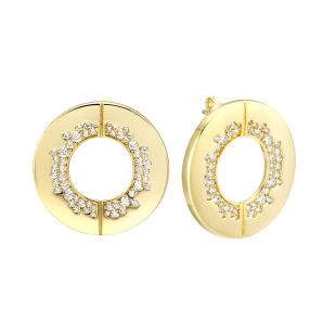 Серьги<br> 0220913090GP, куб.цирконий