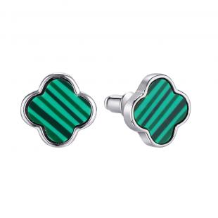 Серьги<br> 0220913264E, малахит и.