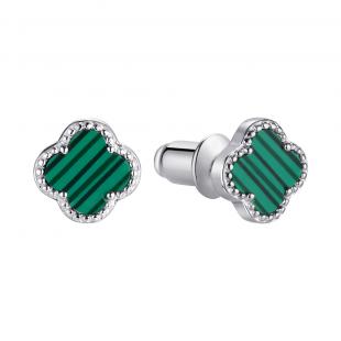 Серьги<br> 0220913265E, малахит и.