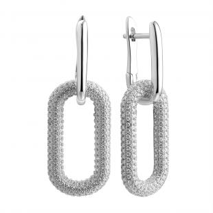 Серьги<br> 0220914580A, куб.цирконий