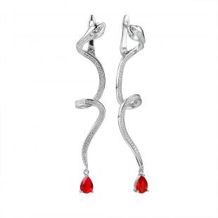 Серьги<br> 0220914651A-D, нанокристалл, ситалл, куб.цирконий