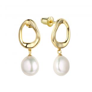 Серьги<br> 0220915343GP, жемчуг "барокко" (культ.)
