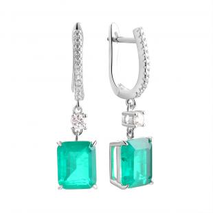 Серьги<br> 0220915413E, ситалл, куб.цирконий