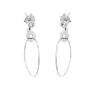 Серьги<br> 022093357A, куб. цирконий