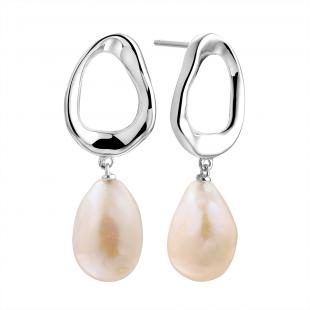 Серьги<br> 0220953423A, жемчуг "барокко" (культ.)