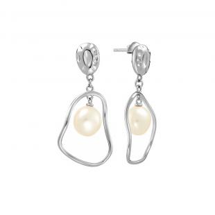 Серьги<br> 0220953823A, жемчуг "барокко" (культ.)