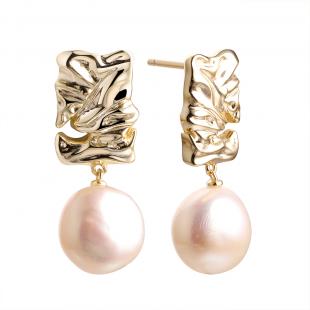 Серьги<br> 0220954423GP, жемчуг "барокко" (культ.)