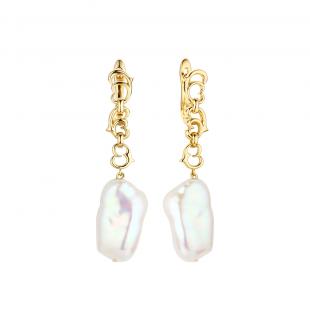 Серьги<br> 0220955928GP, жемчуг "барокко" (культ.)