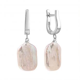 Серьги<br> 0220956128A, жемчуг "барокко" (культ.)