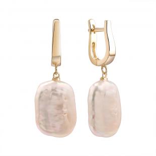 Серьги<br> 0220956128GP, жемчуг "барокко" (культ.)