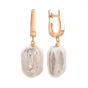 Серьги<br> 0220956128PGP, жемчуг "барокко" (культ.)