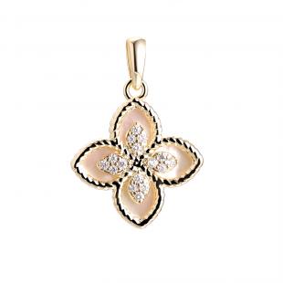 Подвеска<br> 0320914005GP-A, перламутр, куб.цирконий