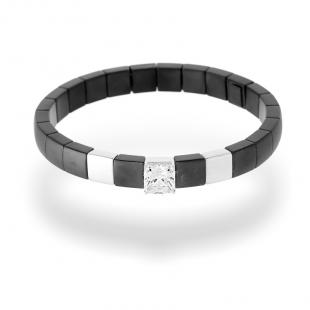 Браслет<br> 0420912462B-M, керамика матовая, куб.цирконий
