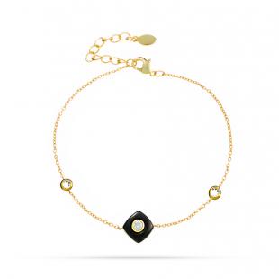 Браслет<br> 0420912759GP-B, керамика, куб.цирконий