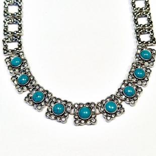 Колье<br> 0523892411, бирюза пр., куб.цирконий