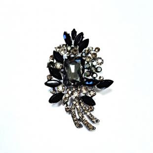 Брошь<br> 082411112B, куб.цирконий