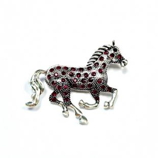 Брошь<br> 082411121D, кристалл "swarovski"