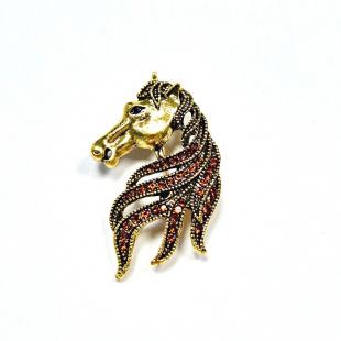 Брошь<br> 082411126GP-V, кристалл "swarovski"