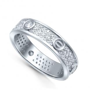 Серебряное кольцо<br> 211942142A, куб.цирконий