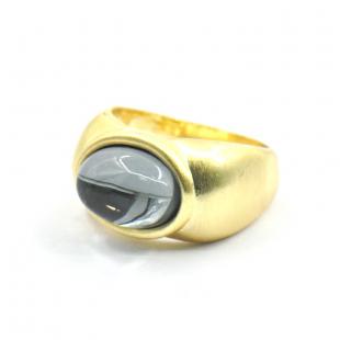 Кольцо<br> 21238924006GP-T, кошачий глаз синт.