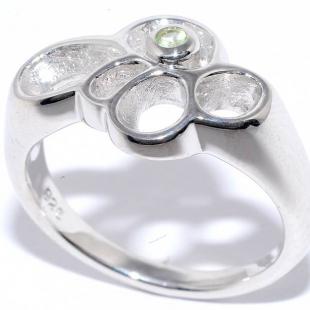 Серебряное кольцо<br> 2156R-0023-131, хризолит, NEW Космос