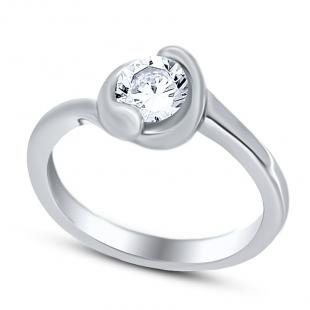 Серебряное кольцо<br> 21SET10447-113, куб.цирконий