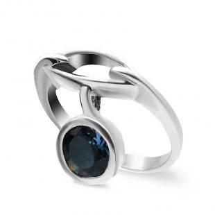 Серебряное кольцо<br> 21VSEVE01156-19, топаз "london blue"