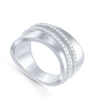 Серебряное кольцо<br> 21XFR00023A-198, куб.цирконий