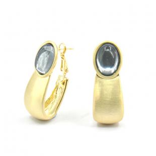 Серьги<br> 22238924005GP-T, кошачий глаз синт.