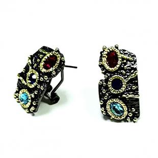 Серьги<br> 22238925234BRP-MIX, куб.цирконий