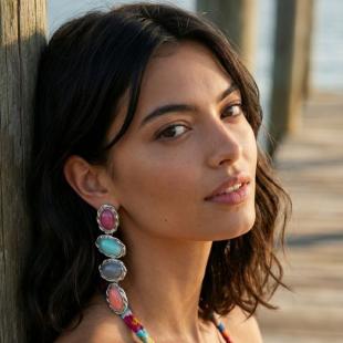 Серьги<br> 22238925497MIX, смола ювелирная